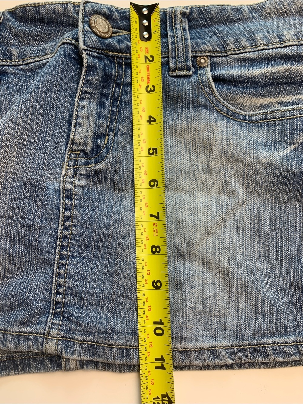 BONGO Vintage Light Blue Denim Bronze Metal Detail - Picture 10 of 10